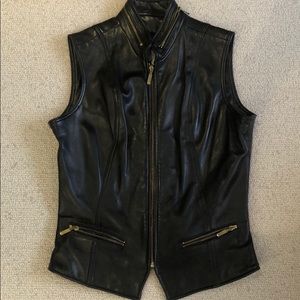 Ladies Vakko Leather Vest